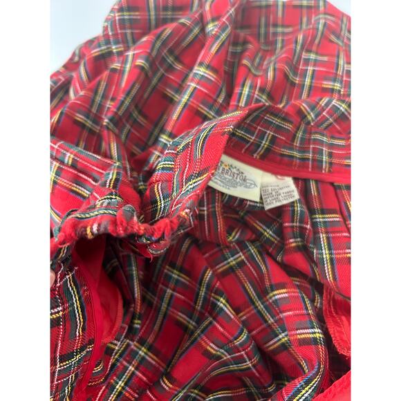 VTG Susan Bristol Plaid Tartan Skirt 80s High Waist Holiday Christmas Small USA - Picture 7 of 9